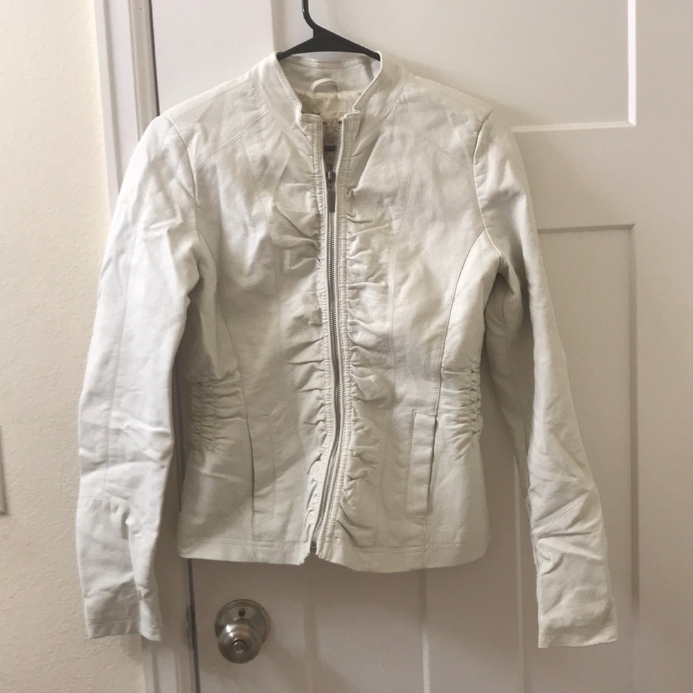 White leather jacket